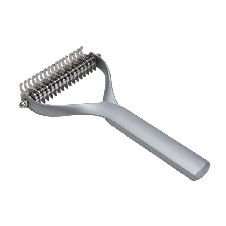 Peigne pour animaux de compagnie en alliage de zinc double face pour le nettoyage et l'épilation des chats et des chiens, alliage de zinc argent petit, alliage de zinc argent grand, alliage de zinc noir petit, alliage de zinc noir grand
