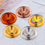 Plateaux à œufs en acier inoxydable, Argent, Or, Or rose, Multicolore magique, Rouge magique