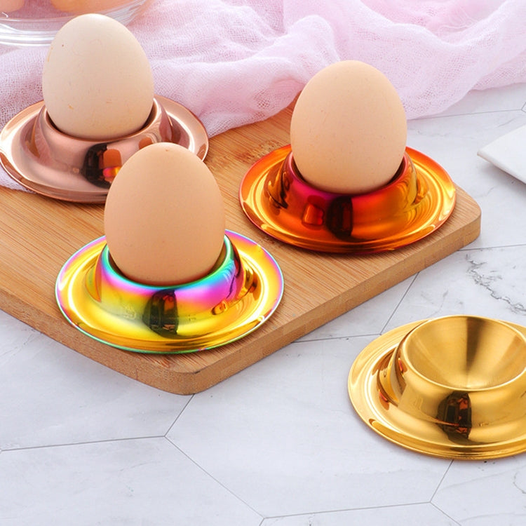 Plateaux à œufs en acier inoxydable, Argent, Or, Or rose, Multicolore magique, Rouge magique