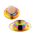 Plateaux à œufs en acier inoxydable, Argent, Or, Or rose, Multicolore magique, Rouge magique