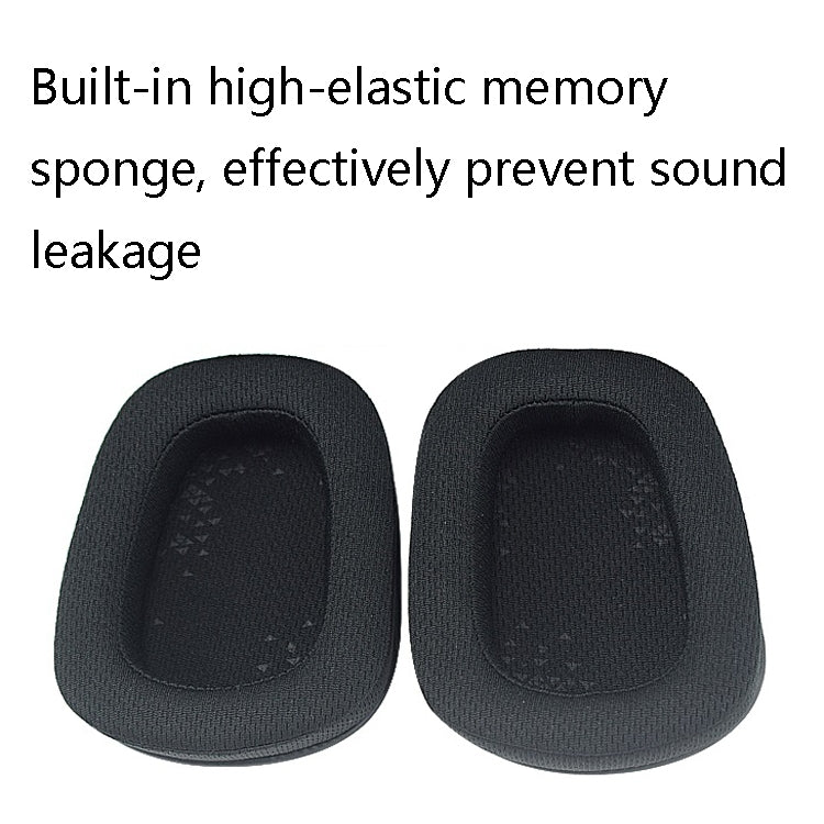 2 PCS D0005 Housse éponge pour casque Oreillettes de casque pour Logitech G633 / G933 / G933S, Couleur : Tissu maillé, Tissu maillé, Cuir protéiné