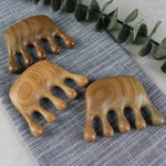 Peigne de massage en bois de santal vert, 8x6cm