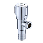 Robinet d'angle en acier inoxydable à double sortie, poignée unique, double commande 1 en 2 sorties, robinet d'angle galvanisé, chromé, brossé, trois ronds chromés eau froide, trois ronds chromés eau chaude, eau froide chromée à volant prune...