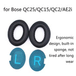 2 coques d'éponge de casque PCS pour Bose QC25 / QC15 / QC2 / QC35 / AE2i, en peau d'agneau