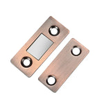 Lanceur magnétique invisible sans perçage pour porte d'armoire Ventouse double aimant Ventouse pour porte coulissante, Noir, Doré, Bronze vert, Bronze rouge, Bronze jaune