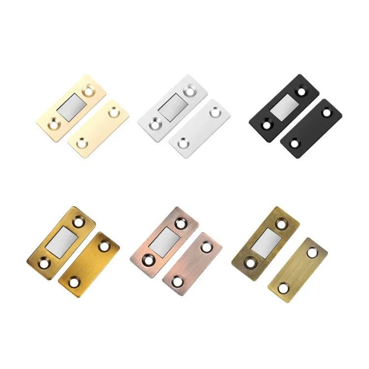 Lanceur magnétique invisible sans perçage pour porte d'armoire Ventouse double aimant Ventouse pour porte coulissante, Noir, Doré, Bronze vert, Bronze rouge, Bronze jaune