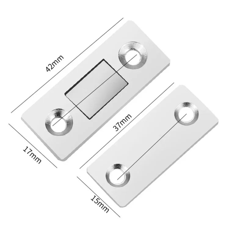 Lanceur magnétique invisible sans perçage pour porte d'armoire Ventouse double aimant Ventouse pour porte coulissante, Noir, Doré, Bronze vert, Bronze rouge, Bronze jaune