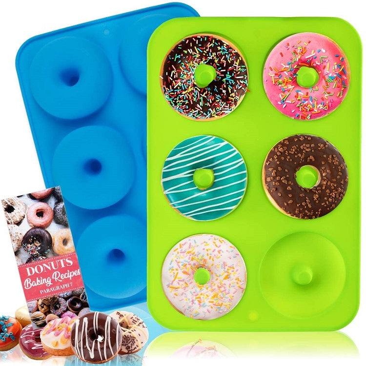 Outils de cuisson au four Moule à gâteau en silicone pour beignets, 8 cavités marron, 6 cavités bleu, 6 cavités violet, 6 cavités vert, 6 cavités orange, 6 cavités jaune, 6 cavités rouge