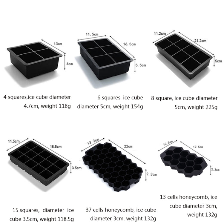 Moule à glaçons en silicone Bar Whisky, couvercle carré 6 grilles, couvercle carré 8 grilles, crâne 4 grilles, couvercle carré 4 grilles, couvercle nid d'abeille 37 grilles, couvercle nid d'abeille 13 grilles, couvercle carré 15 grilles, entonnoir lapin