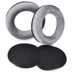2 Paires de cache-écouteurs pour Beyerdynamic DT990 / DT880 / DT770 Pro, (Noir), (Gris), (Housse de serre-tête)