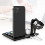 HQ-UD17 4 in 1 Wireless Charger Phone Holder Charging Base for iPhone, iWatch, AirPods and Other Android Phones, HQ-UD17