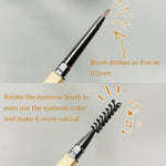 3 CRAYONS À SOURCILS DOUBLES MAYCHEER 3117 BARRES D'OR PETITES, TÊTE FINE, IMPERMÉABLES, ANTI-BAVURES : 1 Café profond, 2 Café clair, 3 Gris noir, 4 Gris brun, 5 Vert mousse