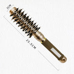 Brosse à cheveux cylindrique bouclée en céramique, résistante aux hautes températures, avec picots en nylon, 25, 32, 45, 53