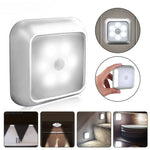 1143 Lumière de nuit intelligente à détection du corps humain, éclairage d'ambiance pour la maison, lumière blanche argentée, lumière chaude argentée, lumière blanche coque blanche, lumière chaude coque blanche