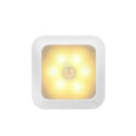 1143 Lumière de nuit intelligente à détection du corps humain, éclairage d'ambiance pour la maison, lumière blanche argentée, lumière chaude argentée, lumière blanche coque blanche, lumière chaude coque blanche
