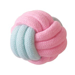 Jouet de nettoyage des dents pour chien en corde de coton, couleur bonbon, tissée en corde de coton.