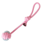Jouet de nettoyage des dents pour chien en corde de coton, couleur bonbon, tissée en corde de coton.