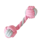 Jouet de nettoyage des dents pour chien en corde de coton, couleur bonbon, tissée en corde de coton.