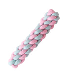 Jouet de nettoyage des dents pour chien en corde de coton, couleur bonbon, tissée en corde de coton.