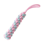 Jouet de nettoyage des dents pour chien en corde de coton, couleur bonbon, tissée en corde de coton.