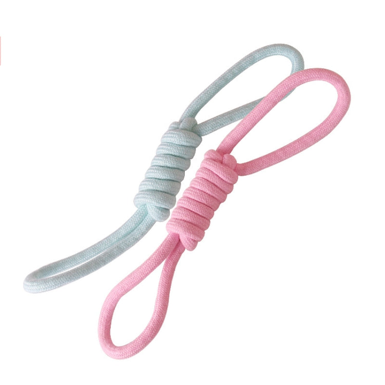 Jouet de nettoyage des dents pour chien en corde de coton, couleur bonbon, tissée en corde de coton.