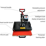 WL2938T Machine de transfert de chaleur 5 en 1 1200W pour l'impression de t-shirts, prise UE, 1200W