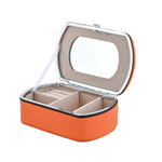 HN-001 Boîte de rangement portable de voyage pour rouges à lèvres et bijoux, Version collier rose, Version miroir rose, Version collier bleu, Version miroir bleu, Version collier orange, Version miroir orange, Version collier doré, Version miroir doré