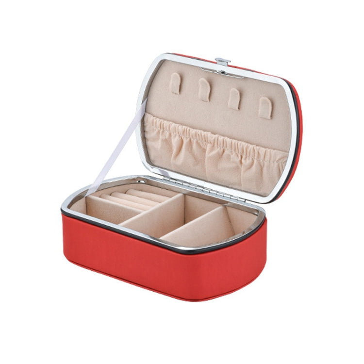 HN-001 Boîte de rangement portable de voyage pour rouges à lèvres et bijoux, Version collier rose, Version miroir rose, Version collier bleu, Version miroir bleu, Version collier orange, Version miroir orange, Version collier doré, Version miroir doré