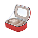 HN-001 Boîte de rangement portable de voyage pour rouges à lèvres et bijoux, Version collier rose, Version miroir rose, Version collier bleu, Version miroir bleu, Version collier orange, Version miroir orange, Version collier doré, Version miroir doré