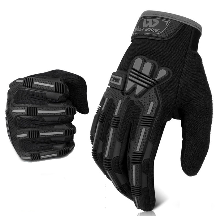 WEST BIKING YP0211208 Gants de cyclisme moto à doigts longs antidérapants avec écran tactile, M, L, XL