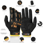 WEST BIKING YP0211208 Gants de cyclisme moto à doigts longs antidérapants avec écran tactile, M, L, XL
