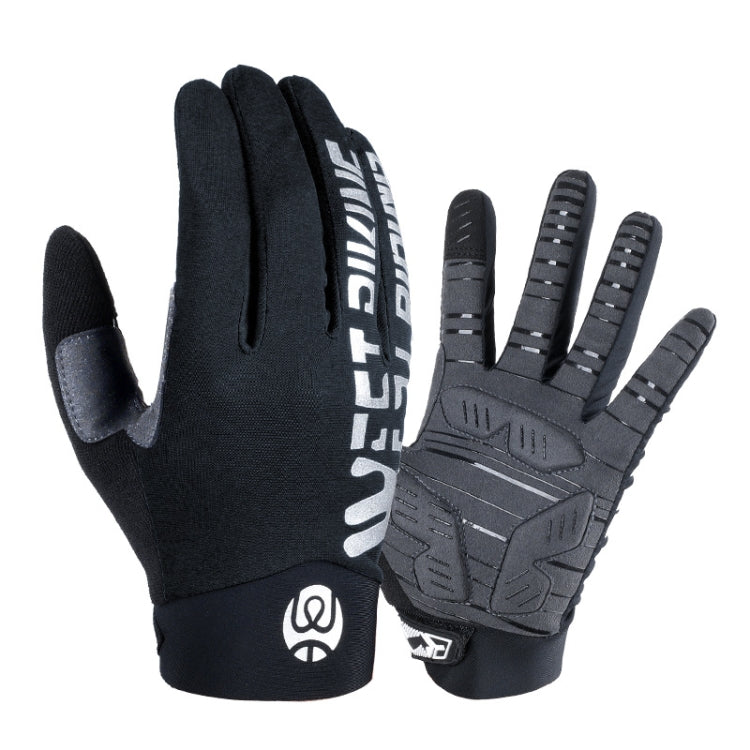 WEST BIKING YP0211214 Gants longs antichoc, antidérapants et compatibles écrans tactiles pour le cyclisme et le sport, Tailles M, L, XL