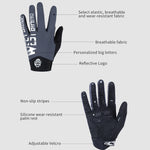 WEST BIKING YP0211214 Gants longs antichoc, antidérapants et compatibles écrans tactiles pour le cyclisme et le sport, Tailles M, L, XL