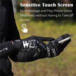 WEST BIKING YP0211214 Gants longs antichoc, antidérapants et compatibles écrans tactiles pour le cyclisme et le sport, Tailles M, L, XL