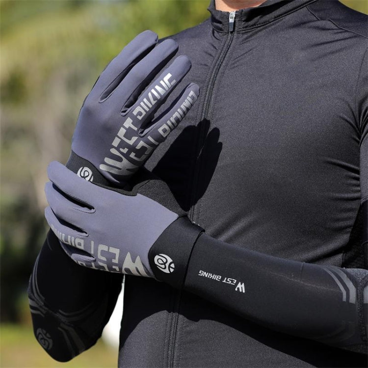 WEST BIKING YP0211214 Gants longs antichoc, antidérapants et compatibles écrans tactiles pour le cyclisme et le sport, Tailles M, L, XL