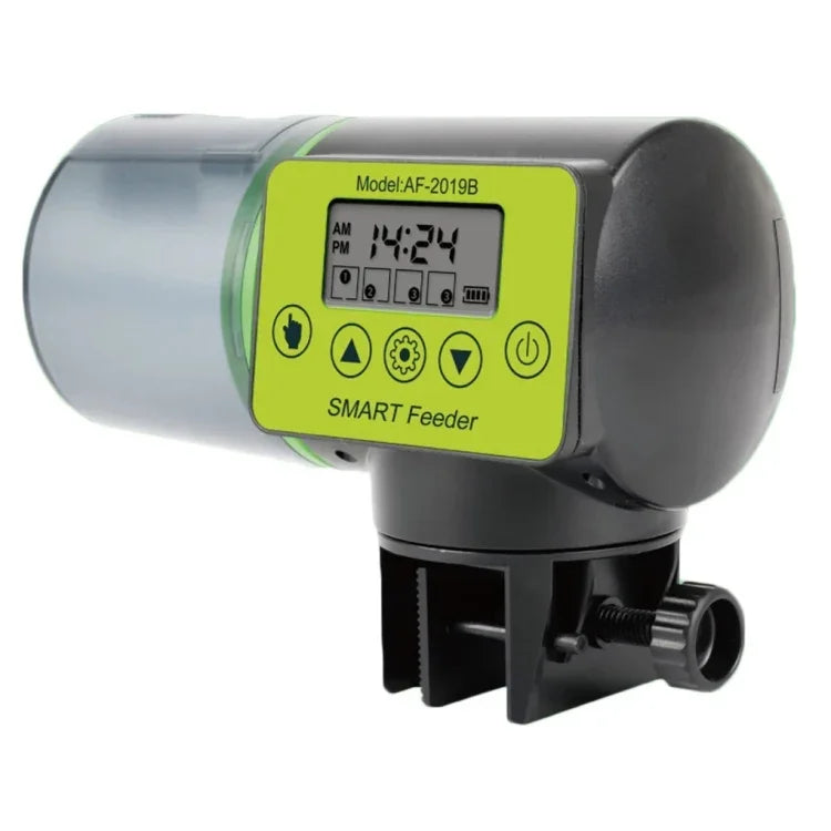 Distributeur automatique intelligent à minuterie AquaBlue pour aquarium, distributeur de poissons rouges grande capacité, Modèle : AF-2019B Version anglaise