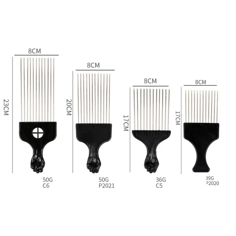 3 peignes à cheveux en acier avec aiguille, pour huiles, en plastique, peigne à queue pointue, P2020, P2021, C6, C5