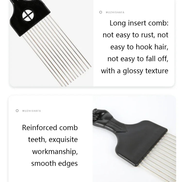 3 peignes à cheveux en acier avec aiguille, pour huiles, en plastique, peigne à queue pointue, P2020, P2021, C6, C5