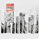 Lot de 10 peignes plats de coiffure en plastique