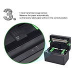 Imprimante d'étiquettes thermique XP-108B 4 pouces 108mm, imprimante de codes-barres pour étiquettes d'expédition UPS DHL USPS DPD POCHTA, prise EU, USB, version USB + Bluetooth