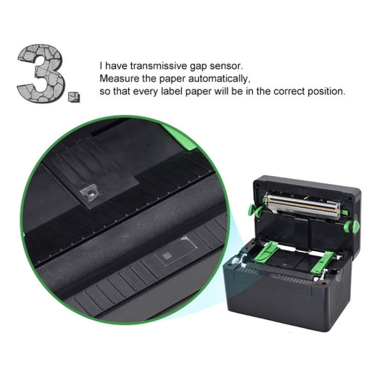 Imprimante d'étiquettes thermique XP-108B 4 pouces 108mm, imprimante de codes-barres pour étiquettes d'expédition UPS DHL USPS DPD POCHTA, prise EU, USB, version USB + Bluetooth
