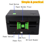 Imprimante d'étiquettes thermique XP-108B 4 pouces 108mm, imprimante de codes-barres pour étiquettes d'expédition UPS DHL USPS DPD POCHTA, prise EU, USB, version USB + Bluetooth