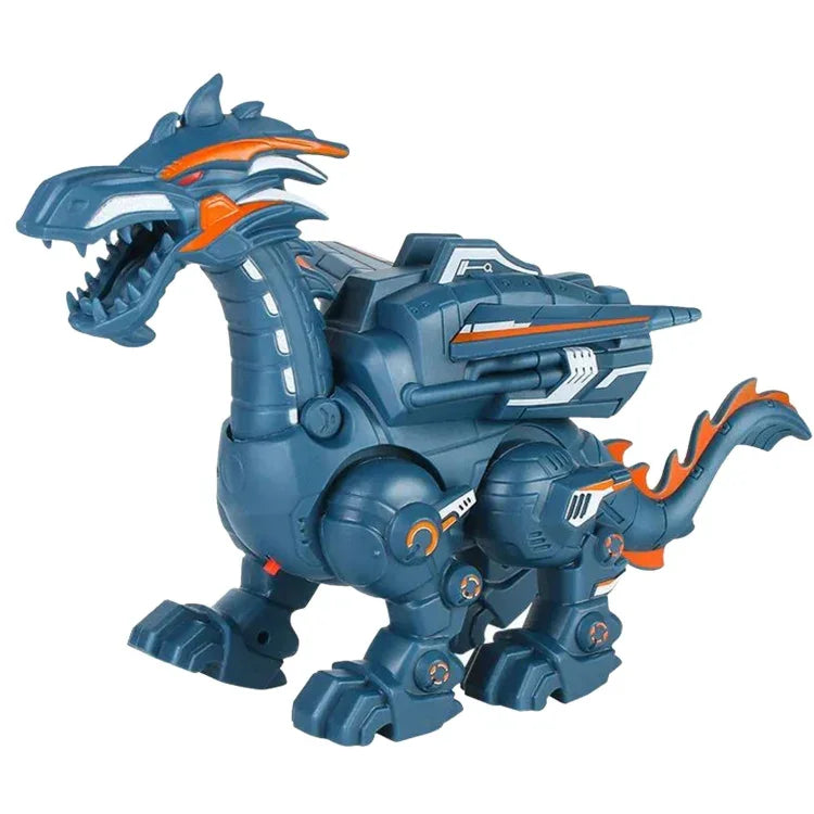 Dinosaure électromécanique, jouet animal de simulation, multifonctionnel avec sons et lumières. Styles : bleu (avec peinture), noir foncé (avec peinture), gris (sans peinture), vert (sans peinture).
