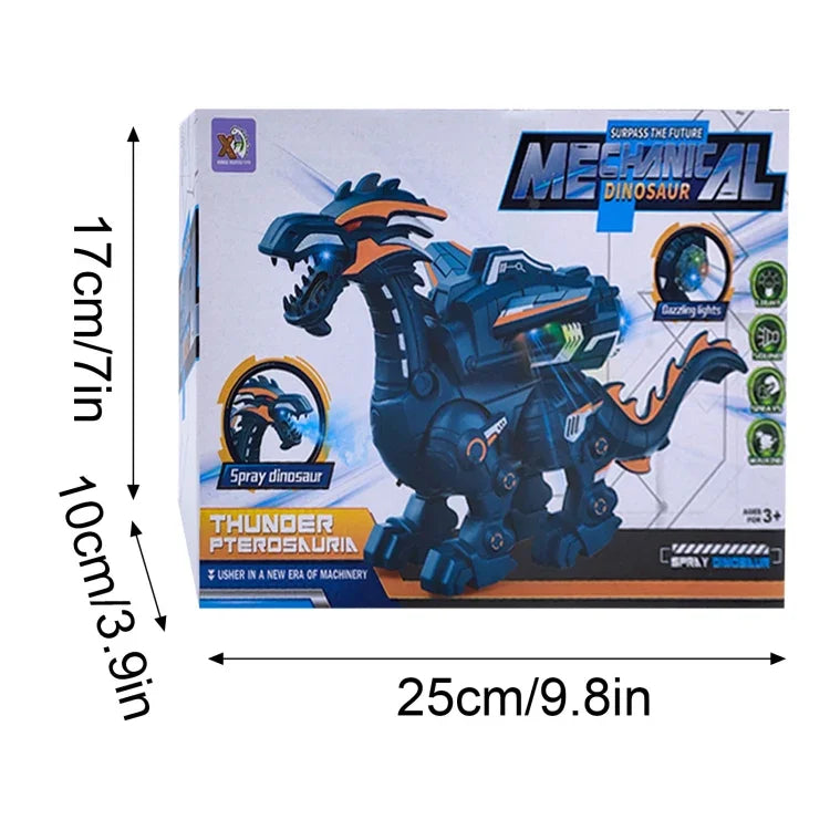 Dinosaure électromécanique, jouet animal de simulation, multifonctionnel avec sons et lumières. Styles : bleu (avec peinture), noir foncé (avec peinture), gris (sans peinture), vert (sans peinture).