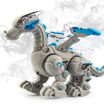 Dinosaure électromécanique, jouet animal de simulation, multifonctionnel avec sons et lumières. Styles : bleu (avec peinture), noir foncé (avec peinture), gris (sans peinture), vert (sans peinture).