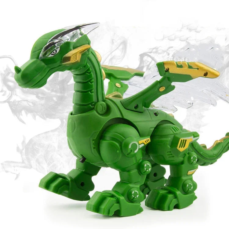 Dinosaure électromécanique, jouet animal de simulation, multifonctionnel avec sons et lumières. Styles : bleu (avec peinture), noir foncé (avec peinture), gris (sans peinture), vert (sans peinture).