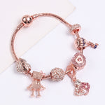 Bracelet en perles or rose pour femme, SL124 18cm, SL124 19cm, SL124 20cm, SL125 18cm, SL125 19cm, SL125 20cm, SL126 18cm, SL126 19cm, SL126 20cm, SL128 18cm, SL128 19cm, SL128 20cm, SL129 18cm, SL129 19cm, SL129 20cm, SL130 18cm, SL130 19cm, SL130 20cm