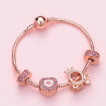 Bracelet en perles or rose pour femme, SL124 18cm, SL124 19cm, SL124 20cm, SL125 18cm, SL125 19cm, SL125 20cm, SL126 18cm, SL126 19cm, SL126 20cm, SL128 18cm, SL128 19cm, SL128 20cm, SL129 18cm, SL129 19cm, SL129 20cm, SL130 18cm, SL130 19cm, SL130 20cm