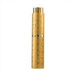 2 vaporisateurs de parfum rotatifs en métal gaufré, flacon pulvérisateur d'alcool stérilisant, 10 ml