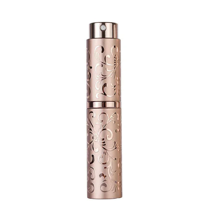 2 vaporisateurs de parfum rotatifs en métal gaufré, flacon pulvérisateur d'alcool stérilisant, 10 ml